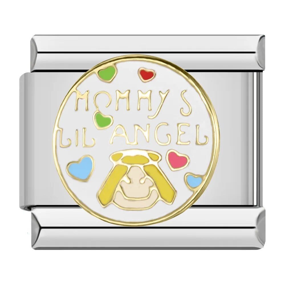 Mommy's Lil Angel - Cacilia Sauer - Italian Charm Bracelet - custom jewelry - vintage jewelry - charms and pendants