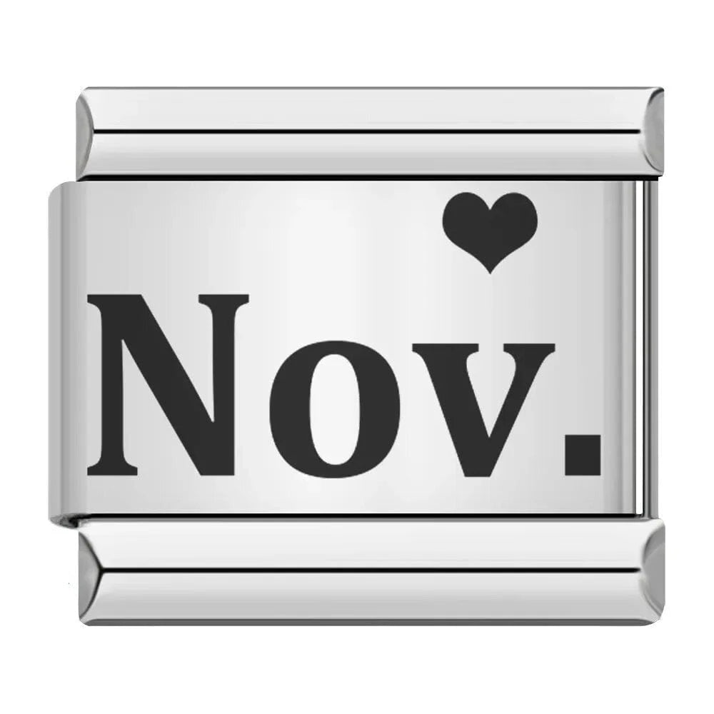 Months - Cacilia Sauer - Italian Charm Bracelet - custom jewelry - vintage jewelry - charms and pendants