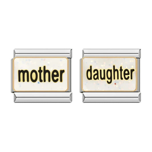 Mother - Daughter - Cacilia Sauer - Italian Charm Bracelet - custom jewelry - vintage jewelry - charms and pendants