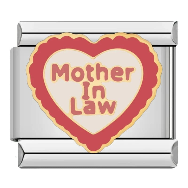 Mother In Law Italian charm link, 9mm stainless steel module
