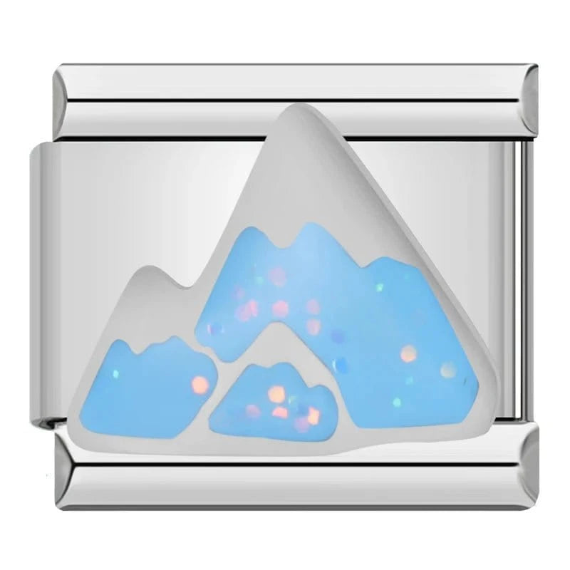 Mountain - Cacilia Sauer - Italian Charm Bracelet - custom jewelry - vintage jewelry - charms and pendants