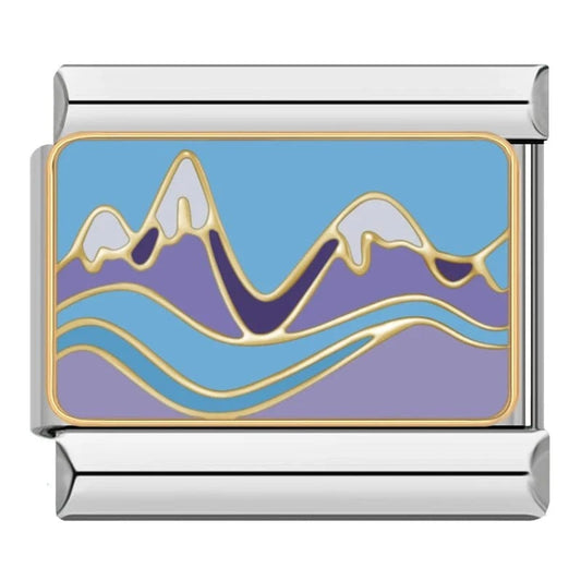 Mountain Tranquility - Cacilia Sauer - Italian Charm Bracelet - custom jewelry - vintage jewelry - charms and pendants