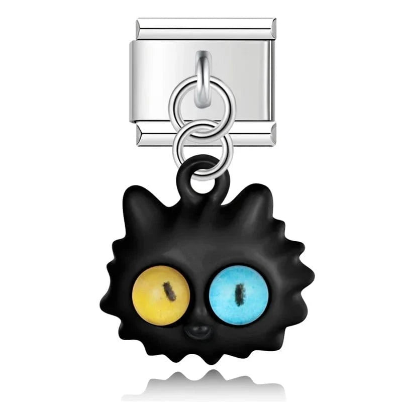 Mystic Fuzzy Cats - Cacilia Sauer - Italian Charm Bracelet - custom jewelry - vintage jewelry - charms and pendants