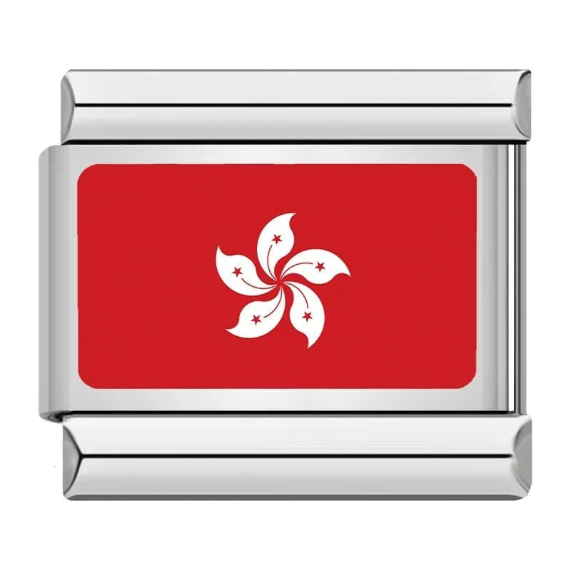 National Flags - Cacilia Sauer - Italian Charm Bracelet - custom jewelry - vintage jewelry - charms and pendants