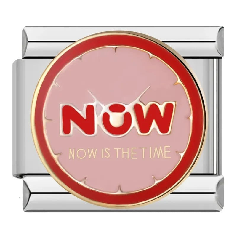 Now Is The Time - Cacilia Sauer - Italian Charm Bracelet - custom jewelry - vintage jewelry - charms and pendants