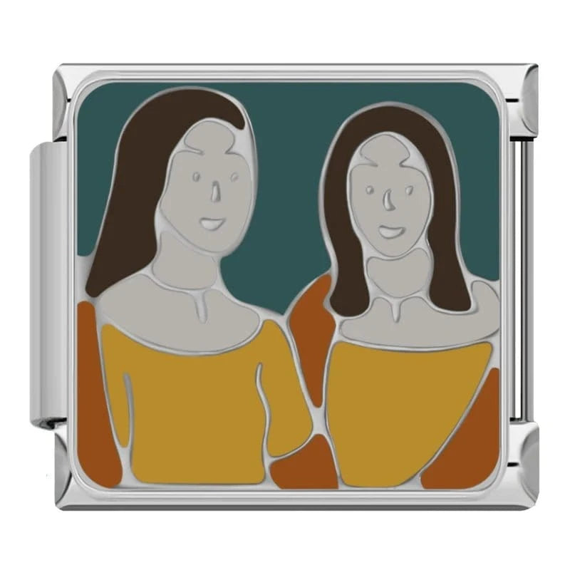 Painting Art Collection - Cacilia Sauer - Italian Charm Bracelet - custom jewelry - vintage jewelry - charms and pendants