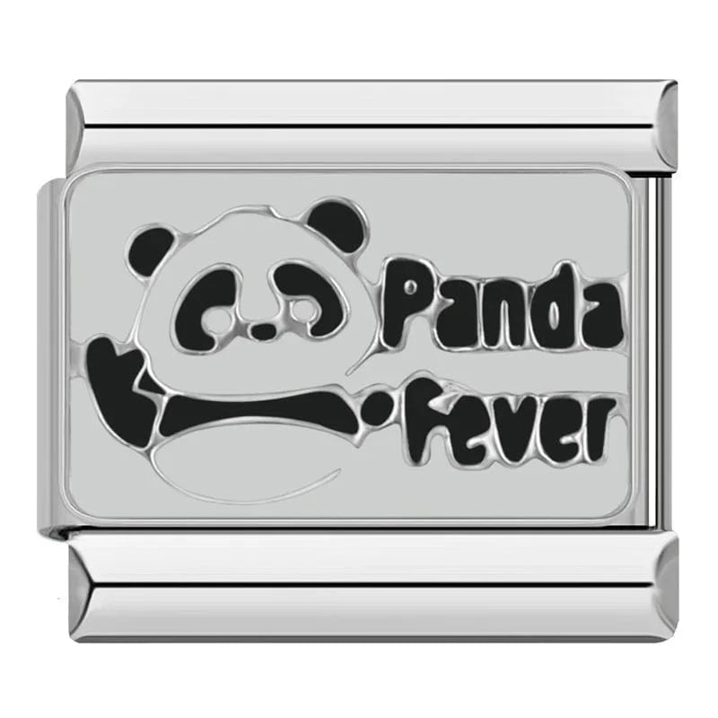 Panda Fever - Cacilia Sauer - Italian Charm Bracelet - custom jewelry - vintage jewelry - charms and pendants