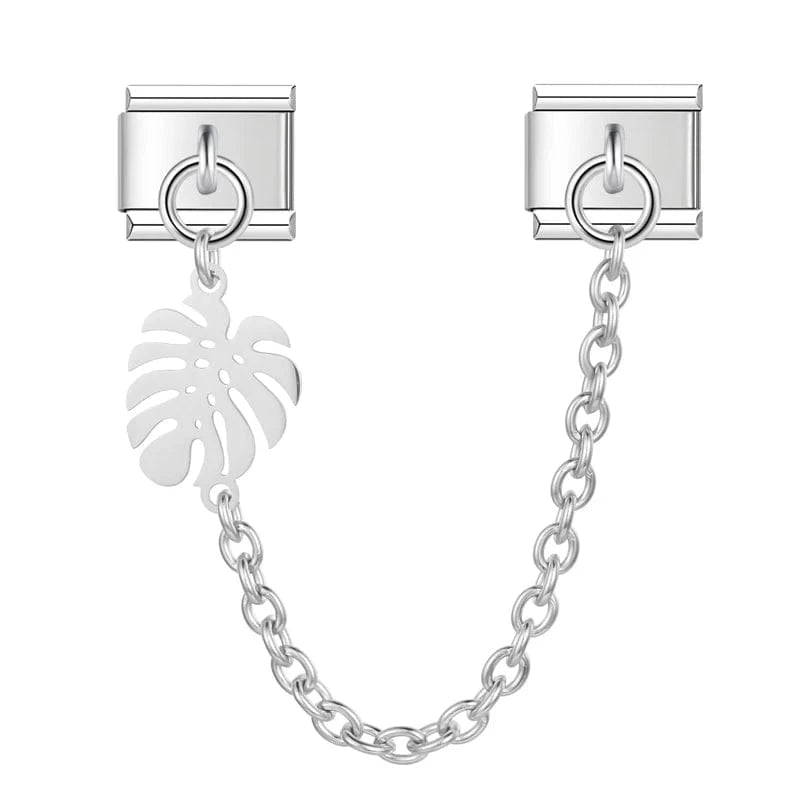 Monstera Leaf Chain in Silver