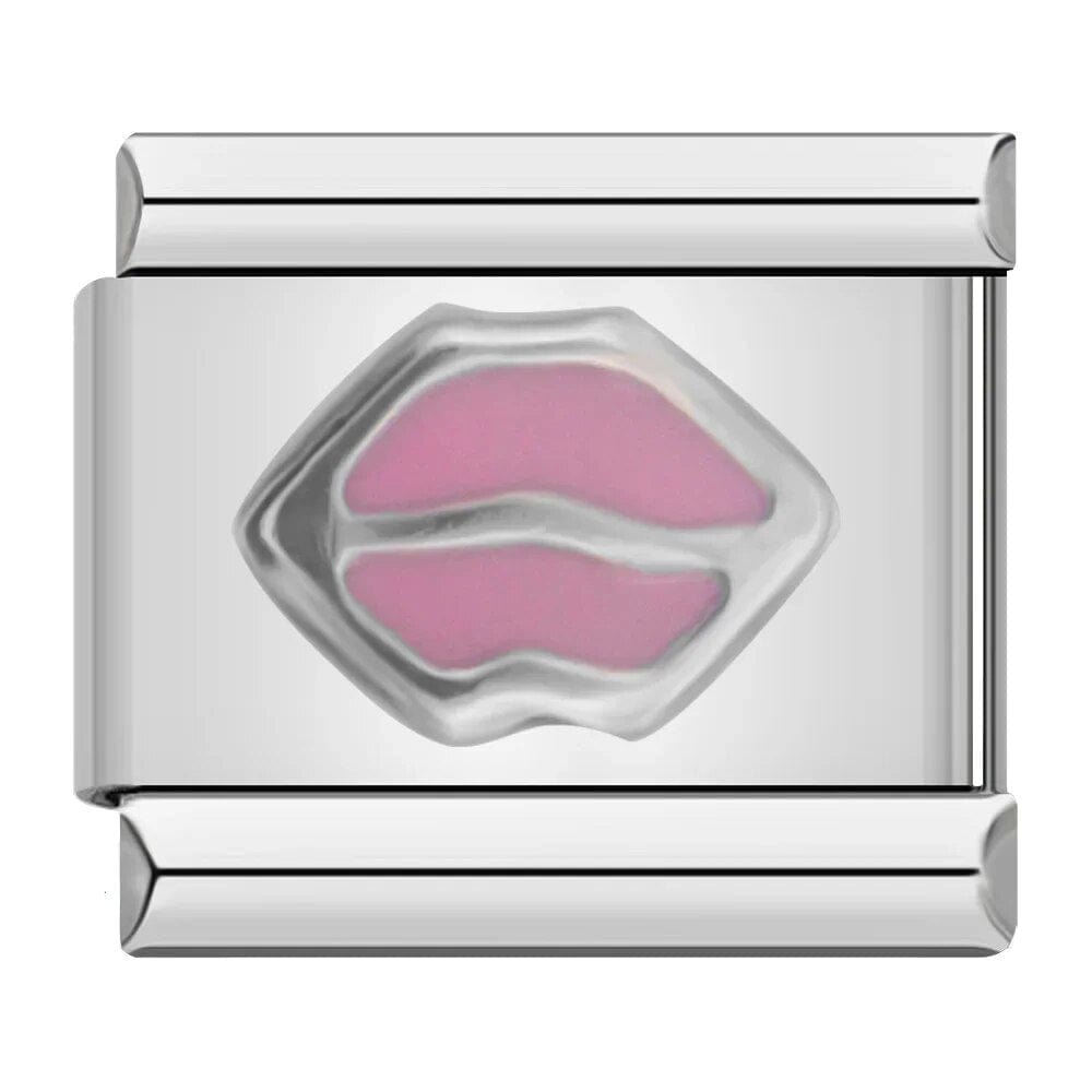 Pick lip - Cacilia Sauer - Italian Charm Bracelet - custom jewelry - vintage jewelry - charms and pendants