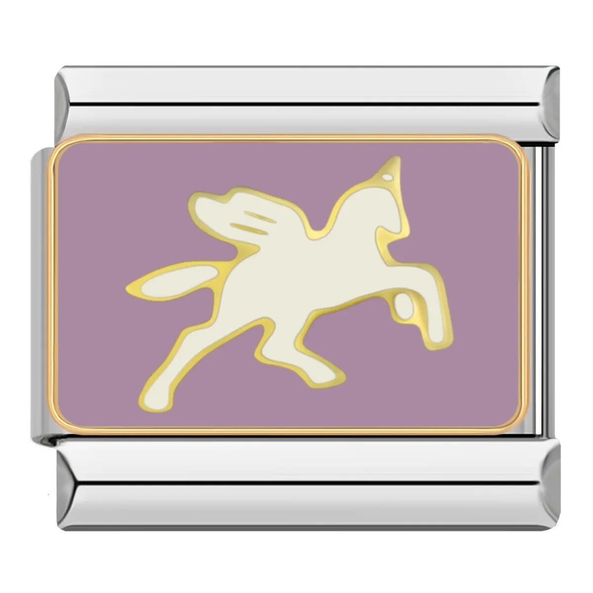 Pink Angel Horse - Cacilia Sauer - Italian Charm Bracelet - custom jewelry - vintage jewelry - charms and pendants