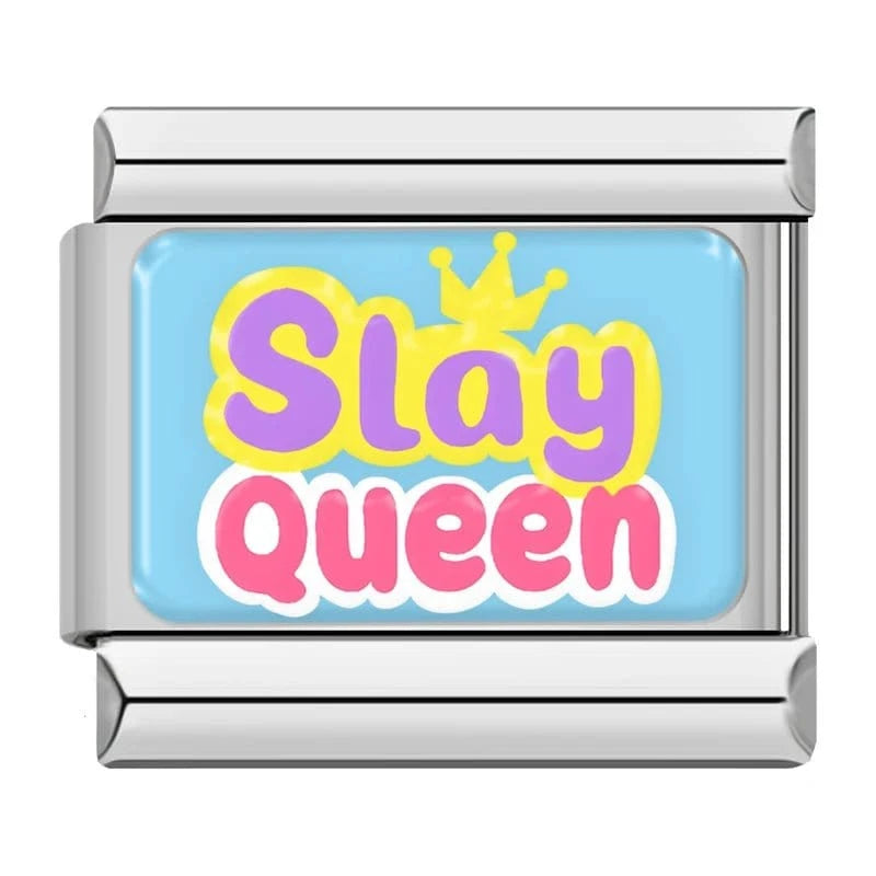 Positive Vibes Charms - Cacilia Sauer - Italian Charm Bracelet - custom jewelry - vintage jewelry - charms and pendants