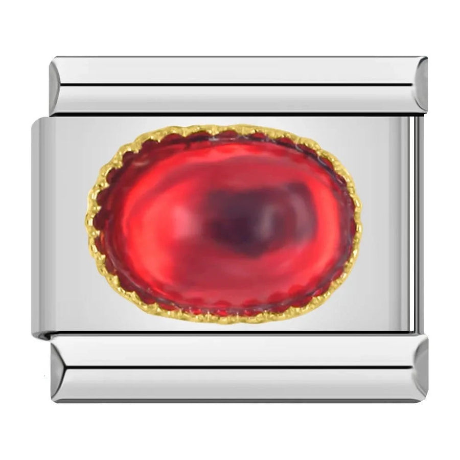 Red Oval Stone
