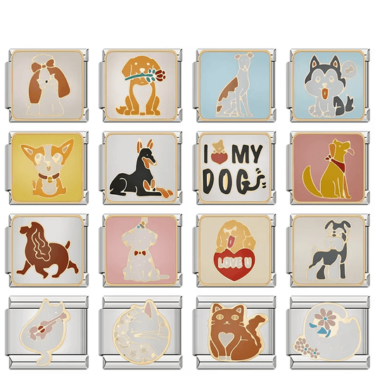 Puppy Charms - Cacilia Sauer - Italian Charm Bracelet - custom jewelry - vintage jewelry - charms and pendants