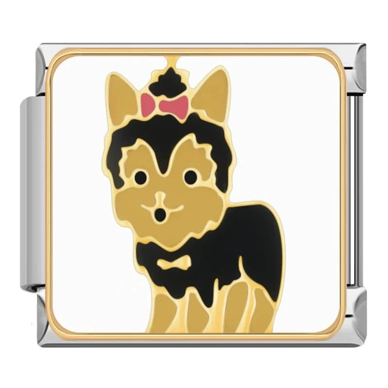 Puppy's Face Charms - Cacilia Sauer - Italian Charm Bracelet - custom jewelry - vintage jewelry - charms and pendants