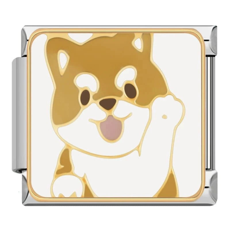 Puppy's Face Charms - Cacilia Sauer - Italian Charm Bracelet - custom jewelry - vintage jewelry - charms and pendants