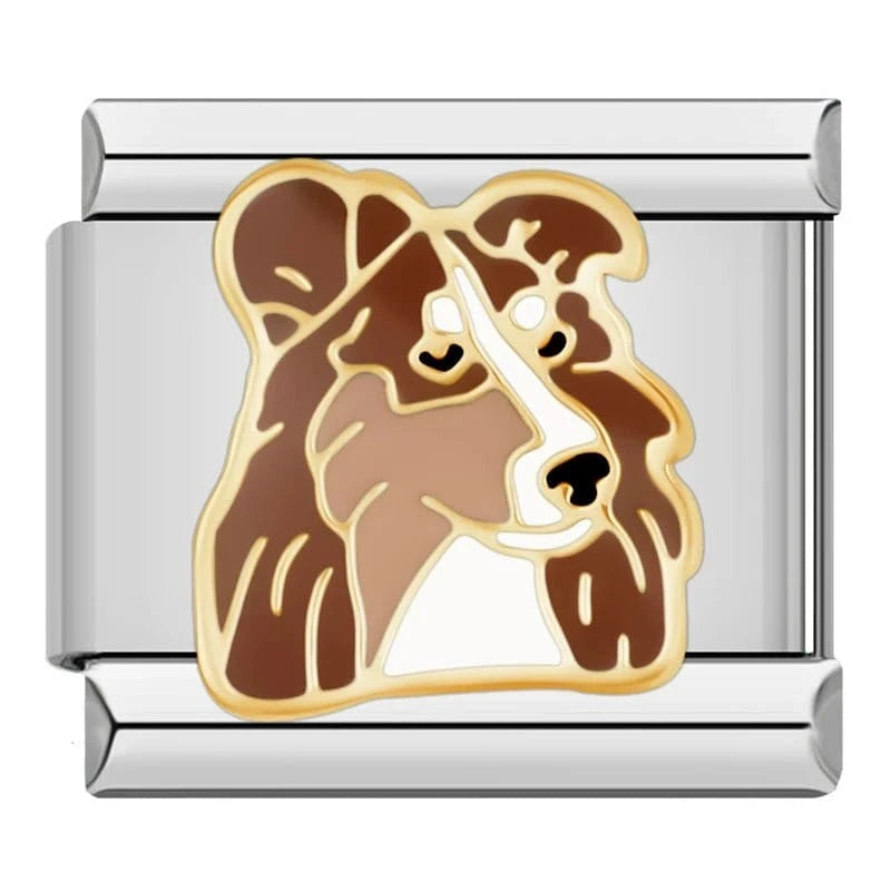 Puppy's Face Charms - Cacilia Sauer - Italian Charm Bracelet - custom jewelry - vintage jewelry - charms and pendants