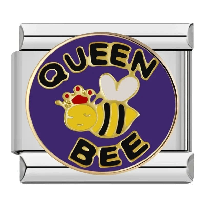 Queen Bee - Cacilia Sauer - Italian Charm Bracelet - custom jewelry - vintage jewelry - charms and pendants