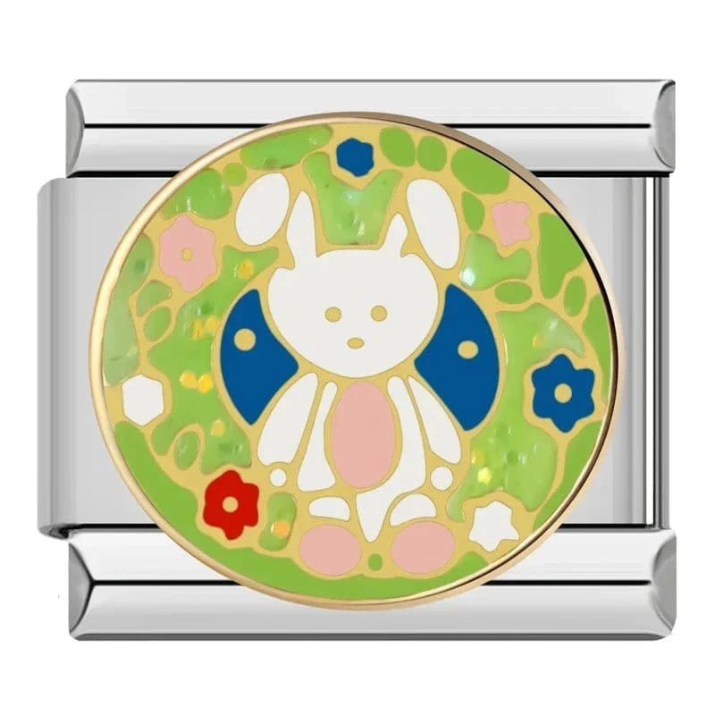 Rabbit - Cacilia Sauer - Italian Charm Bracelet - custom jewelry - vintage jewelry - charms and pendants