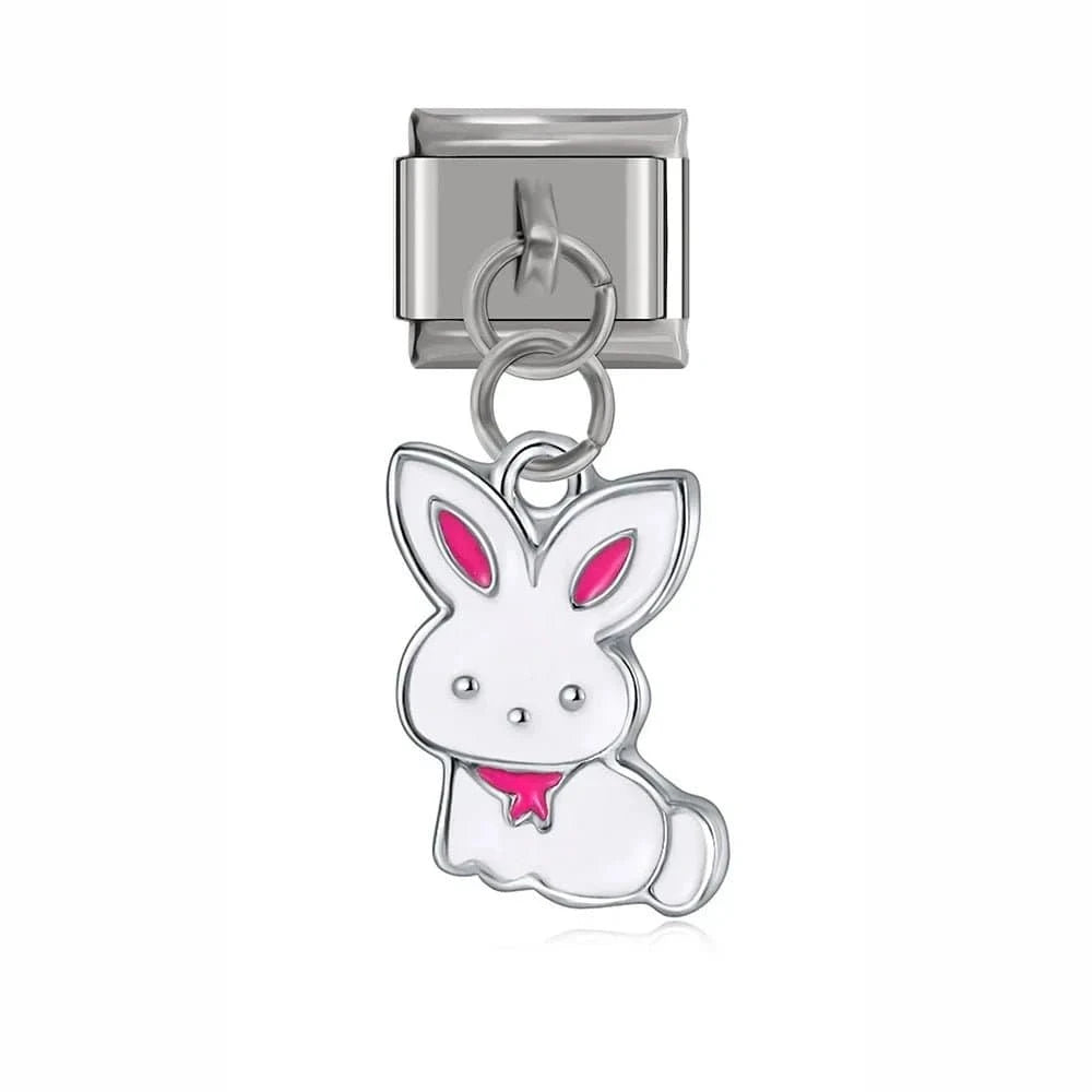 Rabbit - Cacilia Sauer - Italian Charm Bracelet - custom jewelry - vintage jewelry - charms and pendants