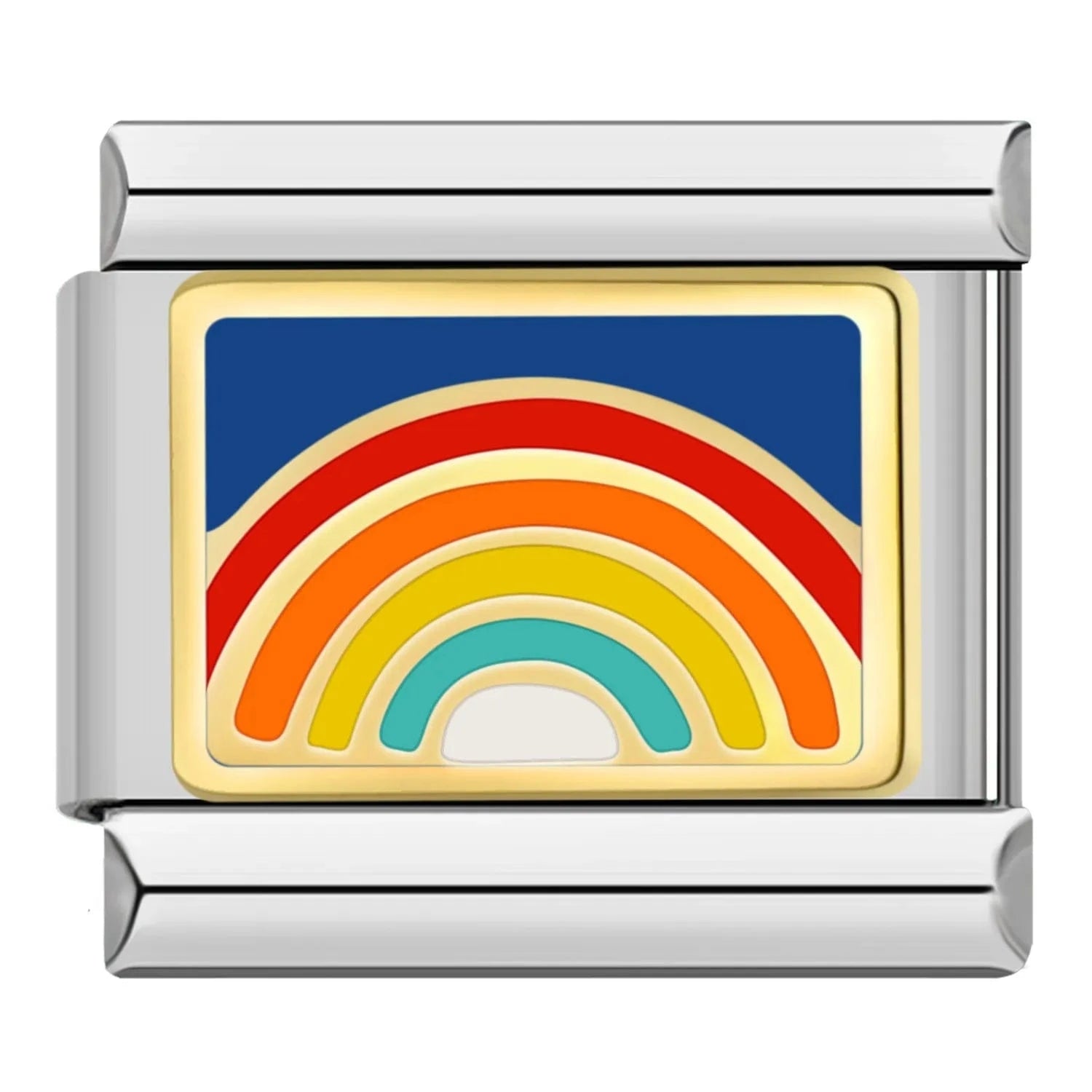 Rainbow - Cacilia Sauer - Italian Charm Bracelet - custom jewelry - vintage jewelry - charms and pendants