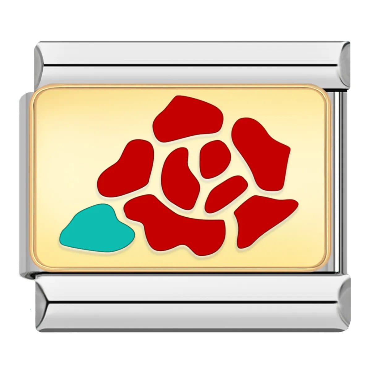 Red Rose - Cacilia Sauer - Italian Charm Bracelet - custom jewelry - vintage jewelry - charms and pendants