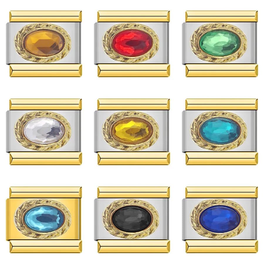 Rhinestone - Cacilia Sauer - Italian Charm Bracelet - custom jewelry - vintage jewelry - charms and pendants