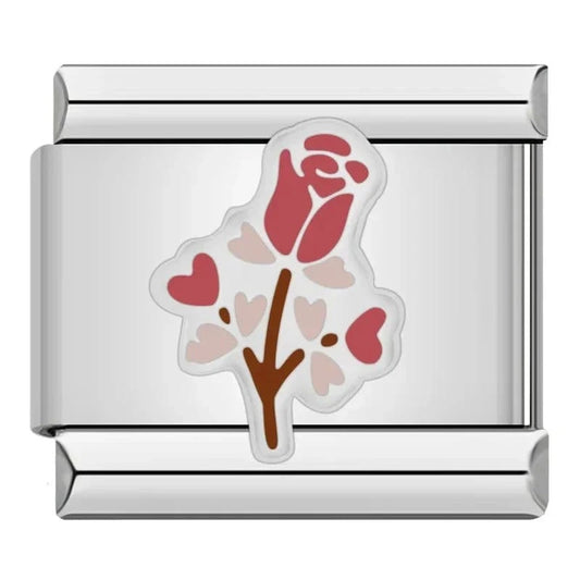 Rose - Cacilia Sauer - Italian Charm Bracelet - custom jewelry - vintage jewelry - charms and pendants