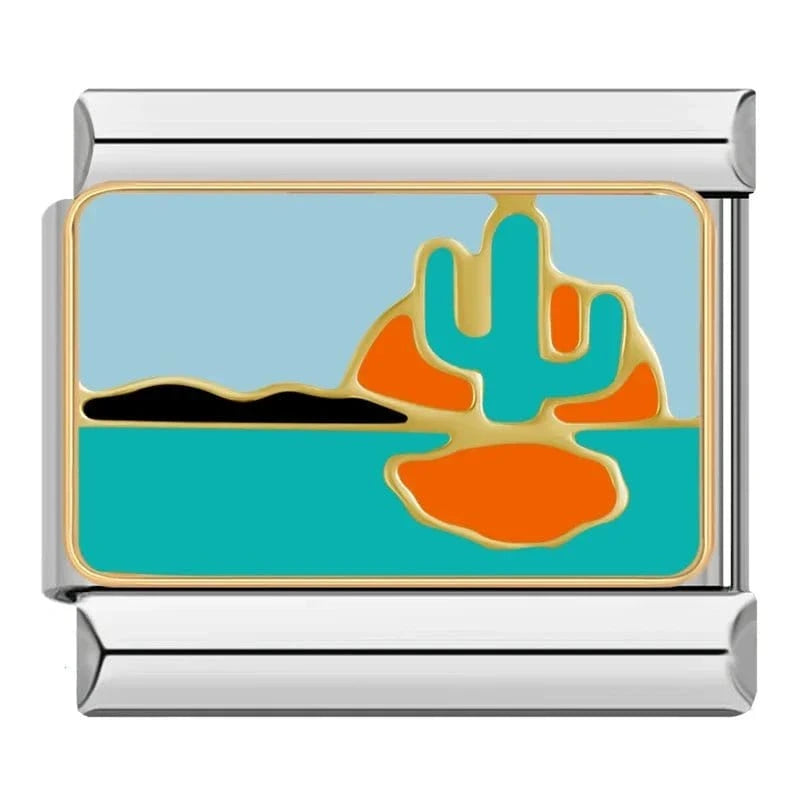 Sahara - Cacilia Sauer - Italian Charm Bracelet - custom jewelry - vintage jewelry - charms and pendants