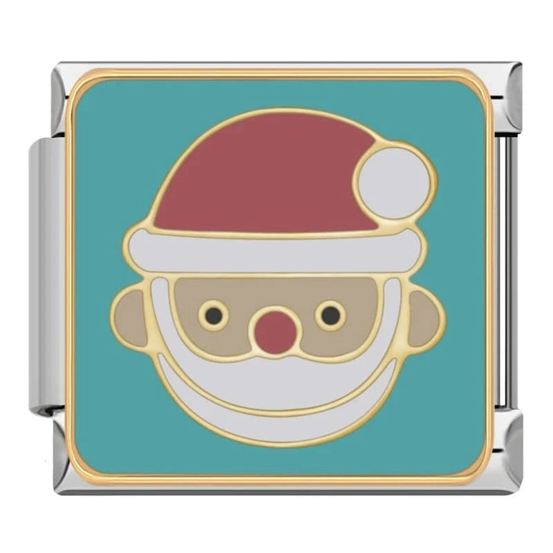 Santa Clause - Cacilia Sauer - Italian Charm Bracelet - custom jewelry - vintage jewelry - charms and pendants