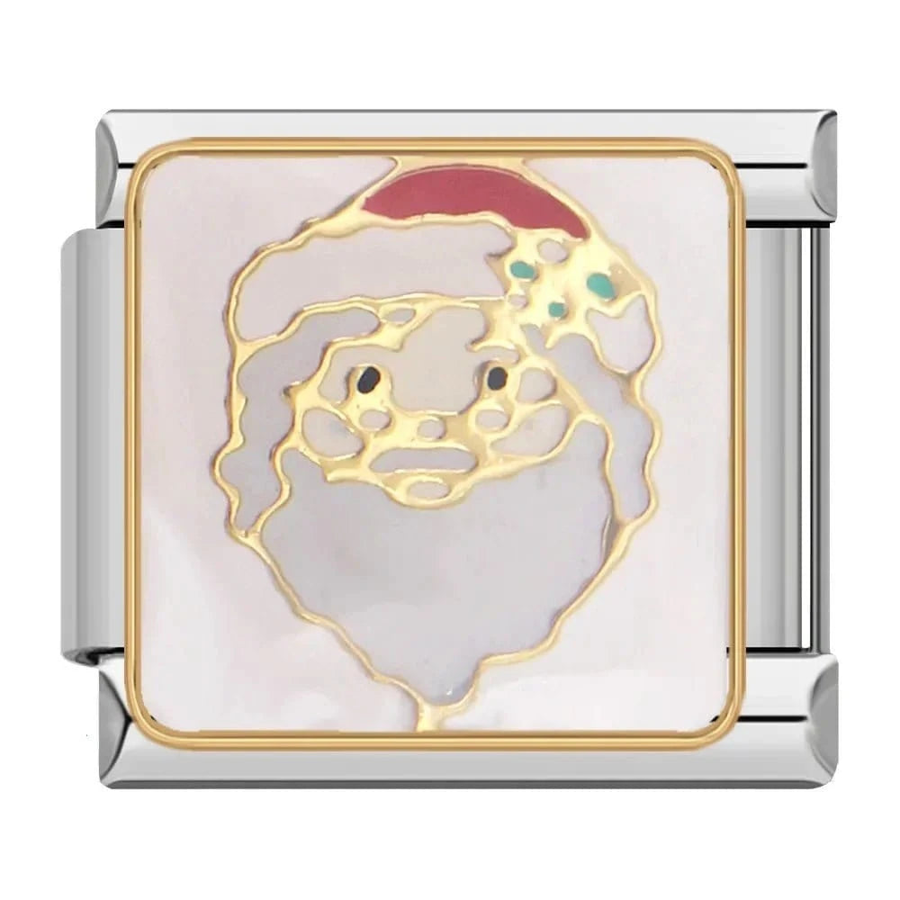 Santa Clause - Cacilia Sauer - Italian Charm Bracelet - custom jewelry - vintage jewelry - charms and pendants