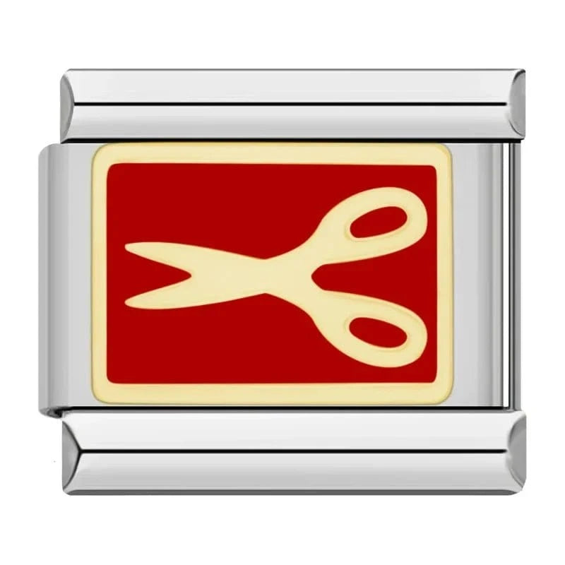 Scissors - Cacilia Sauer - Italian Charm Bracelet - custom jewelry - vintage jewelry - charms and pendants