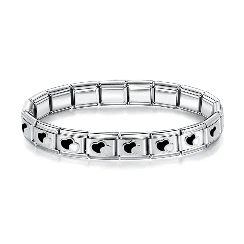 Shadow Heart Bracelet - Cacilia Sauer - Italian Charm Bracelet - custom jewelry - vintage jewelry - charms and pendants