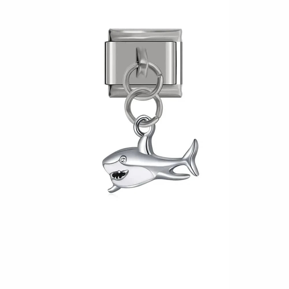 Shark - Cacilia Sauer - Italian Charm Bracelet - custom jewelry - vintage jewelry - charms and pendants