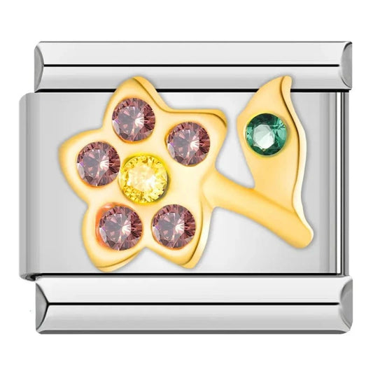 Shiny Diamond - Cacilia Sauer - Italian Charm Bracelet - custom jewelry - vintage jewelry - charms and pendants