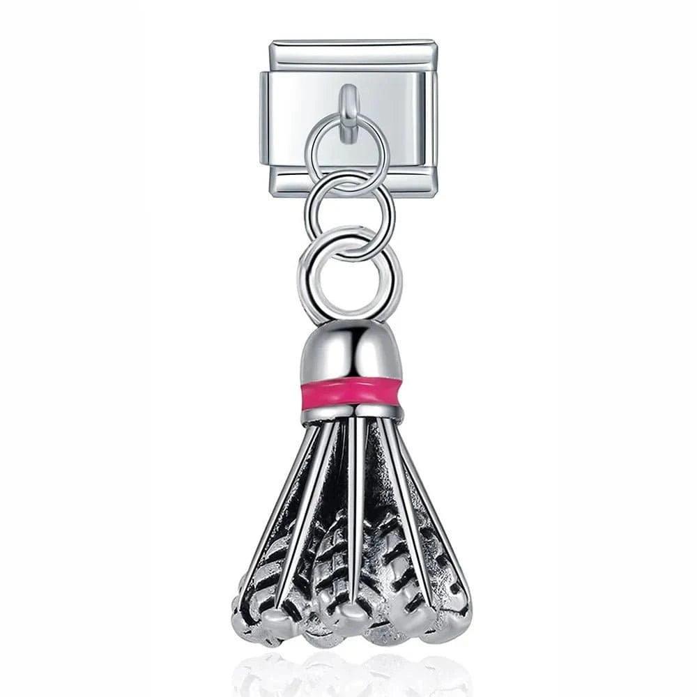 Shuttlecock - Cacilia Sauer - Italian Charm Bracelet - custom jewelry - vintage jewelry - charms and pendants