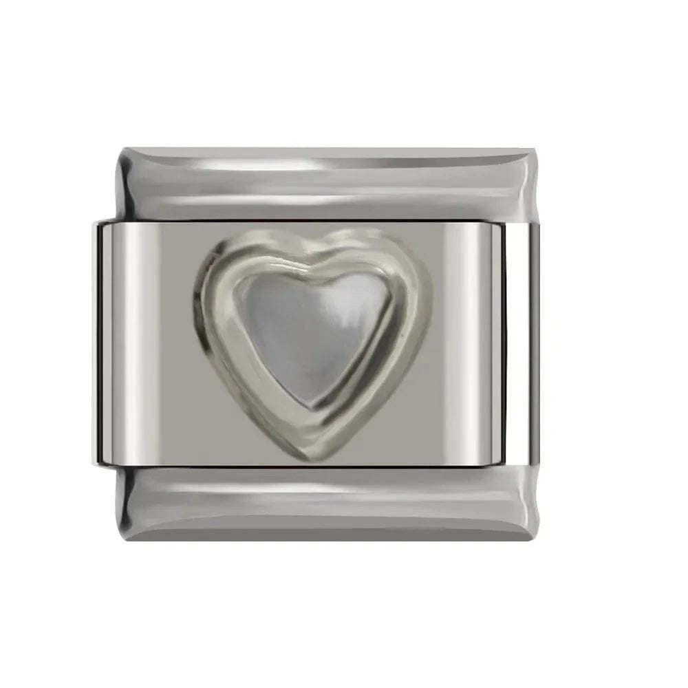 Silve Heart - Cacilia Sauer - Italian Charm Bracelet - custom jewelry - vintage jewelry - charms and pendants