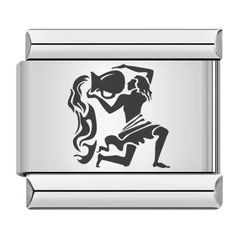 Silver Astral Signs - Cacilia Sauer - Italian Charm Bracelet - custom jewelry - vintage jewelry - charms and pendants