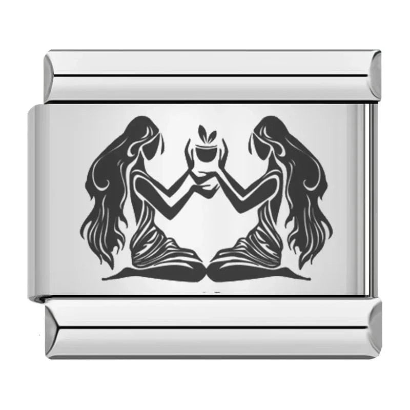Silver Astral Signs - Cacilia Sauer - Italian Charm Bracelet - custom jewelry - vintage jewelry - charms and pendants