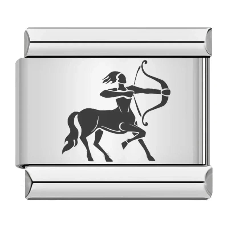 Silver Astral Signs - Cacilia Sauer - Italian Charm Bracelet - custom jewelry - vintage jewelry - charms and pendants