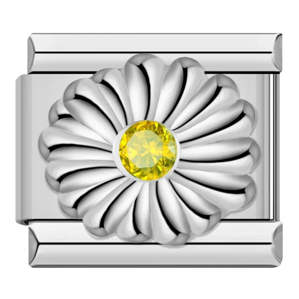 Silver Flowers - Cacilia Sauer - Italian Charm Bracelet - custom jewelry - vintage jewelry - charms and pendants