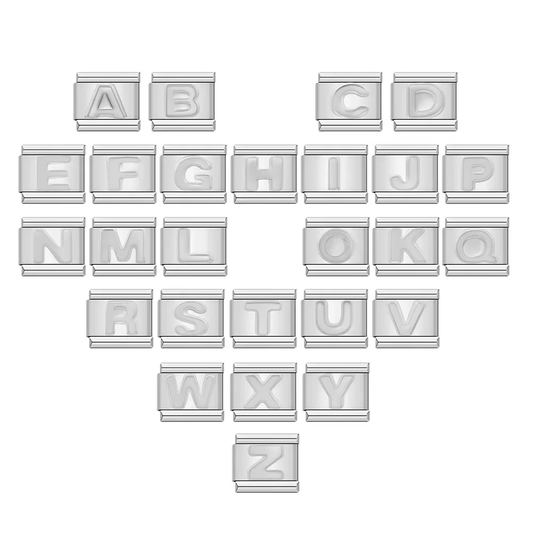 Silver Letters - Cacilia Sauer - Italian Charm Bracelet - custom jewelry - vintage jewelry - charms and pendants