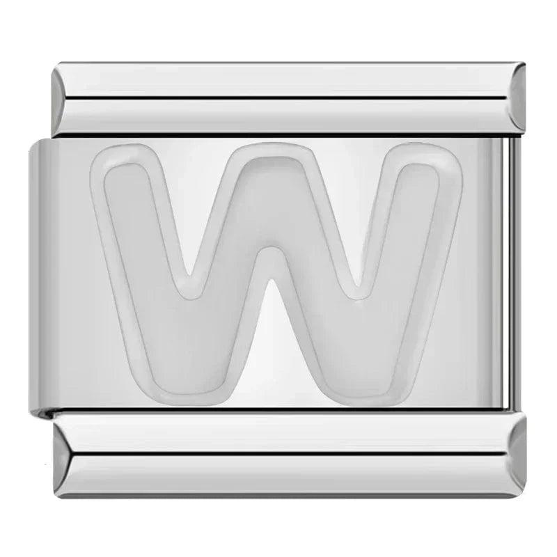 Silver Letters - Cacilia Sauer - Italian Charm Bracelet - custom jewelry - vintage jewelry - charms and pendants