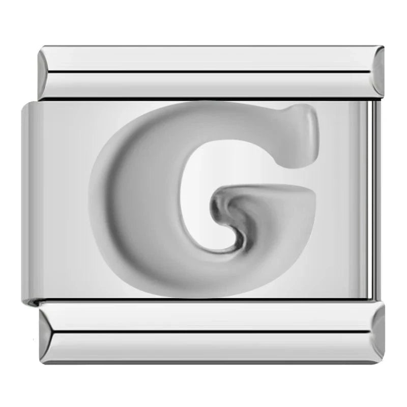 Silver Letters - Cacilia Sauer - Italian Charm Bracelet - custom jewelry - vintage jewelry - charms and pendants