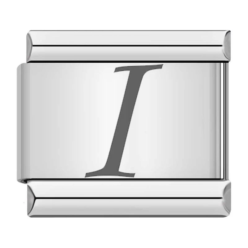 Silver Script Letters - Cacilia Sauer - Italian Charm Bracelet - custom jewelry - vintage jewelry - charms and pendants