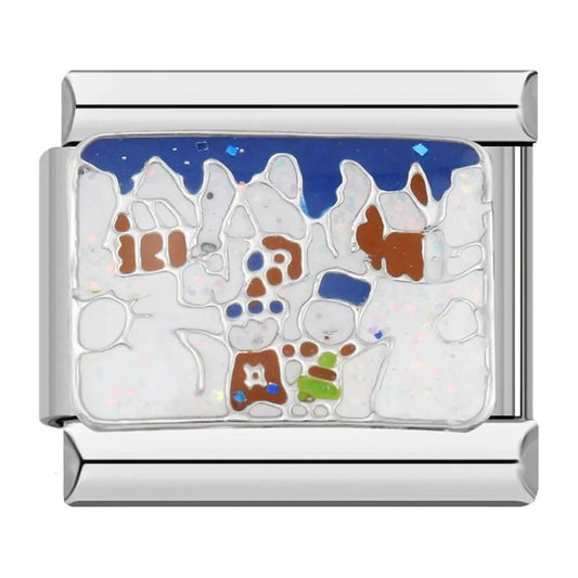 Snowy Mountain - Cacilia Sauer - Italian Charm Bracelet - custom jewelry - vintage jewelry - charms and pendants