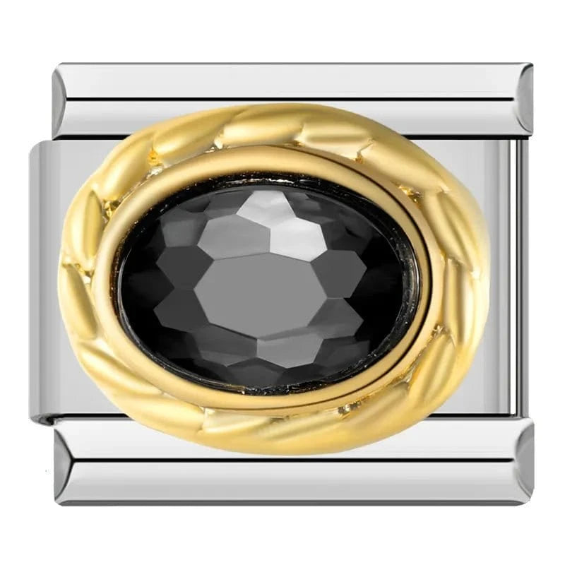 So Black - Cacilia Sauer - Italian Charm Bracelet - custom jewelry - vintage jewelry - charms and pendants