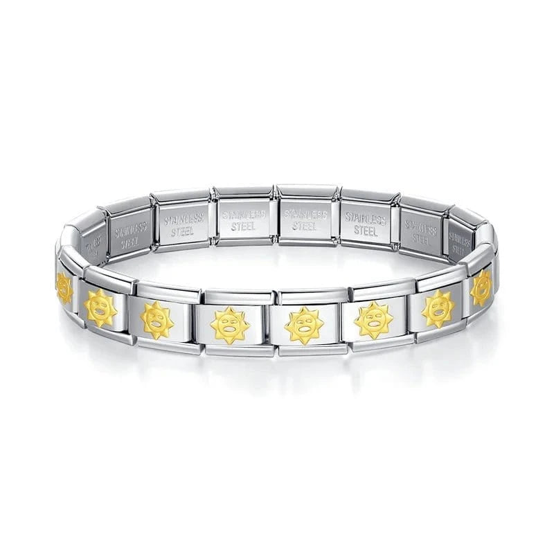 Solar Emblem Bracelet - Cacilia Sauer - Italian Charm Bracelet - custom jewelry - vintage jewelry - charms and pendants