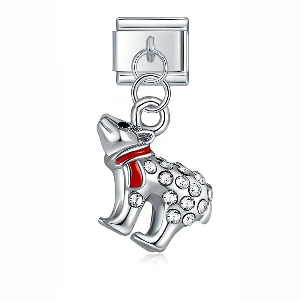 Sparkling Bear - Cacilia Sauer - Italian Charm Bracelet - custom jewelry - vintage jewelry - charms and pendants