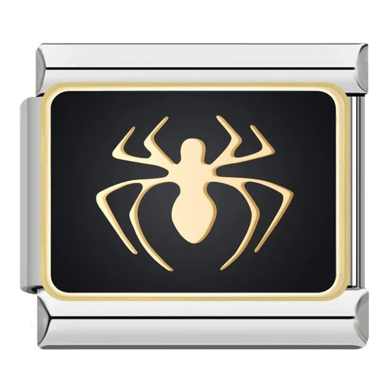 Spider - Cacilia Sauer - Italian Charm Bracelet - custom jewelry - vintage jewelry - charms and pendants