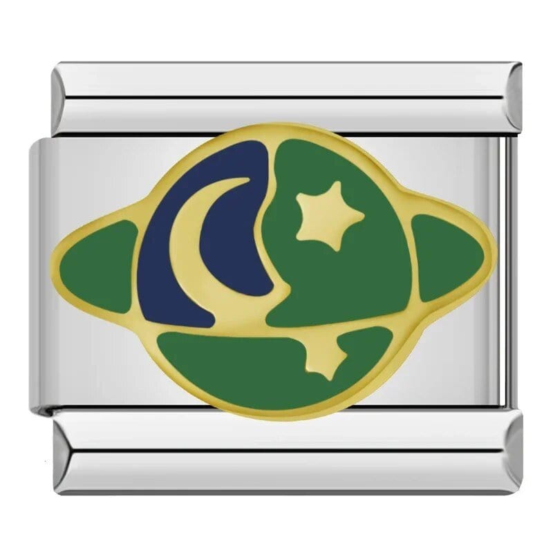 Star & Moon Rainbow - Cacilia Sauer - Italian Charm Bracelet - custom jewelry - vintage jewelry - charms and pendants